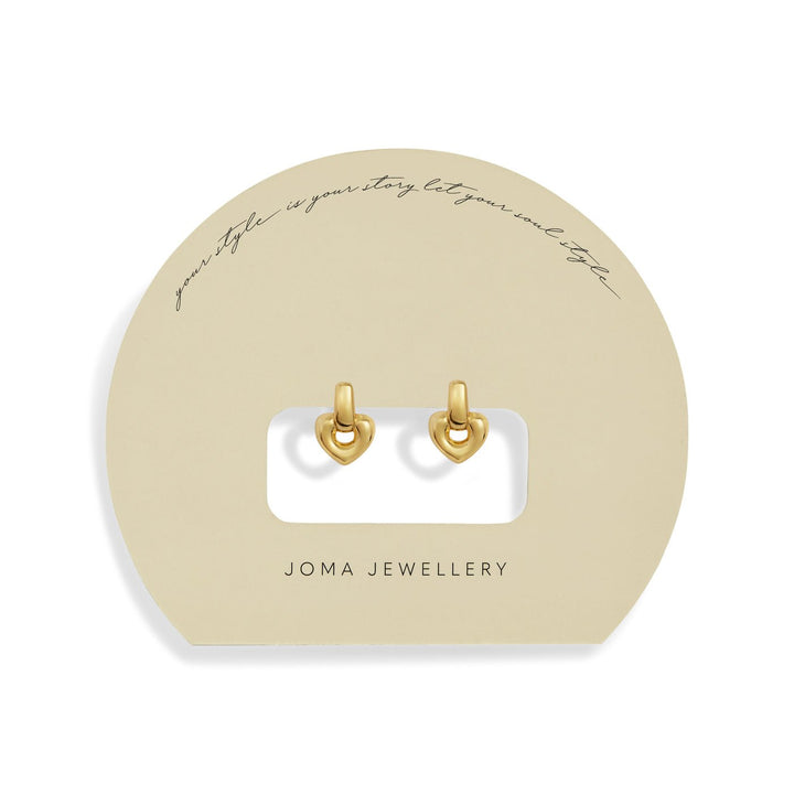 Soul Shine Drop Heart Gold Plated Earrings 7607Joma Jewellery7607