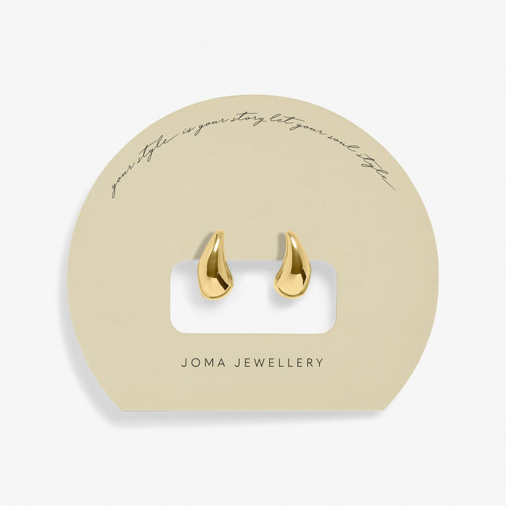 Soul Shine Droplet Gold Plated Earrings 7602Joma Jewellery7602