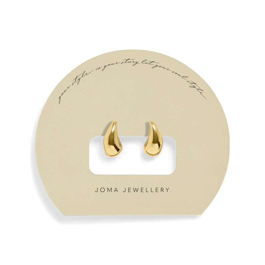 Soul Shine Droplet Gold Plated Earrings 7602Joma Jewellery7602