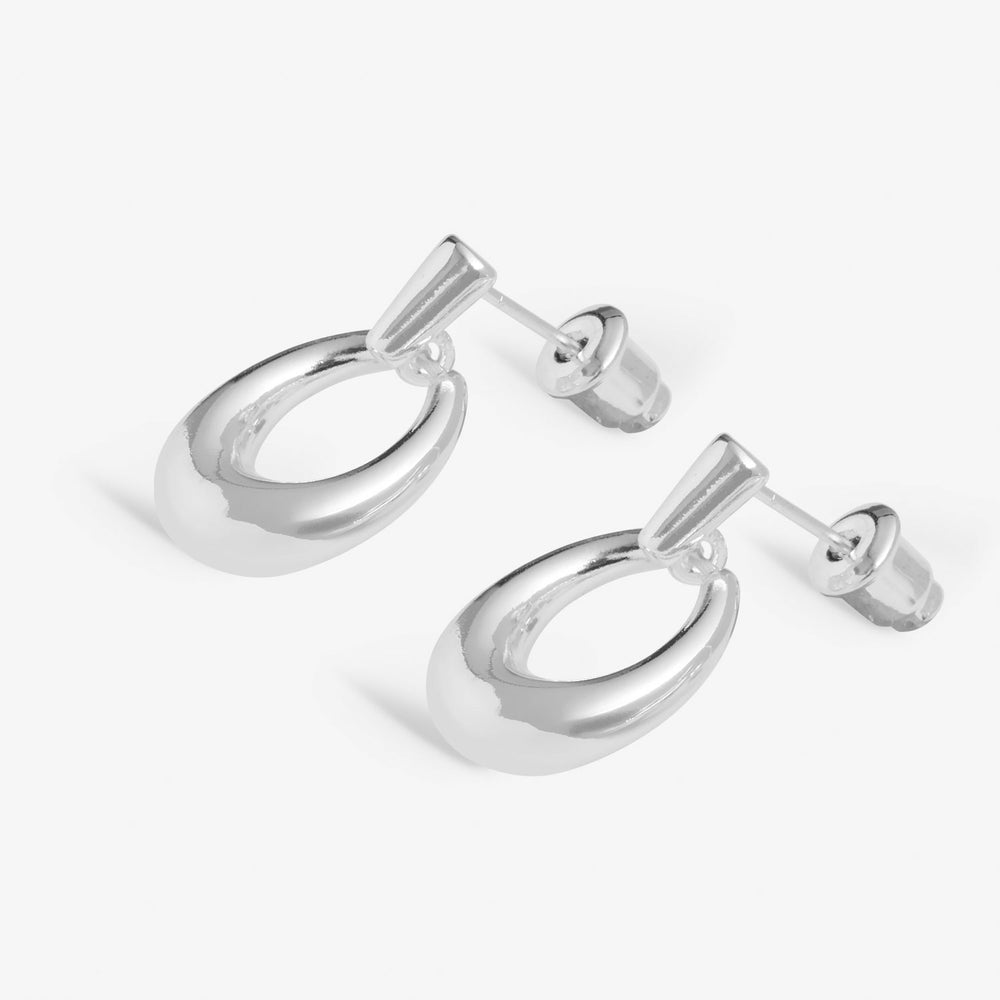 Soul Shine Knocker Silver Plated Earrings 8477Joma Jewellery8477