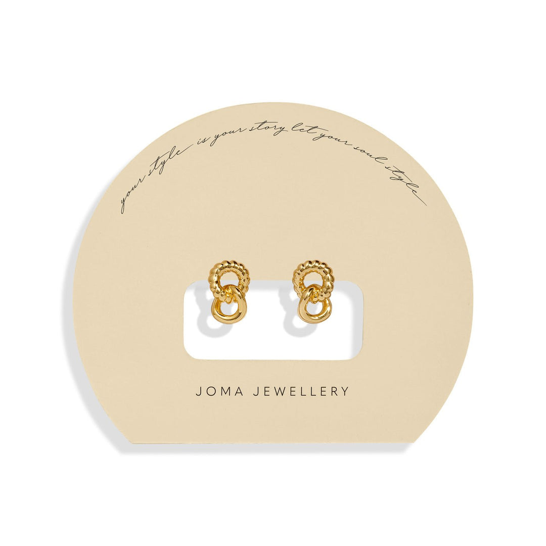 Soul Shine Linked Ring Gold Plated Earrings 8479Joma Jewellery8479