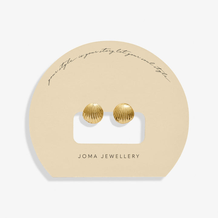 Soul Shine Shell Gold Plated Earrings 8480Joma Jewellery8480