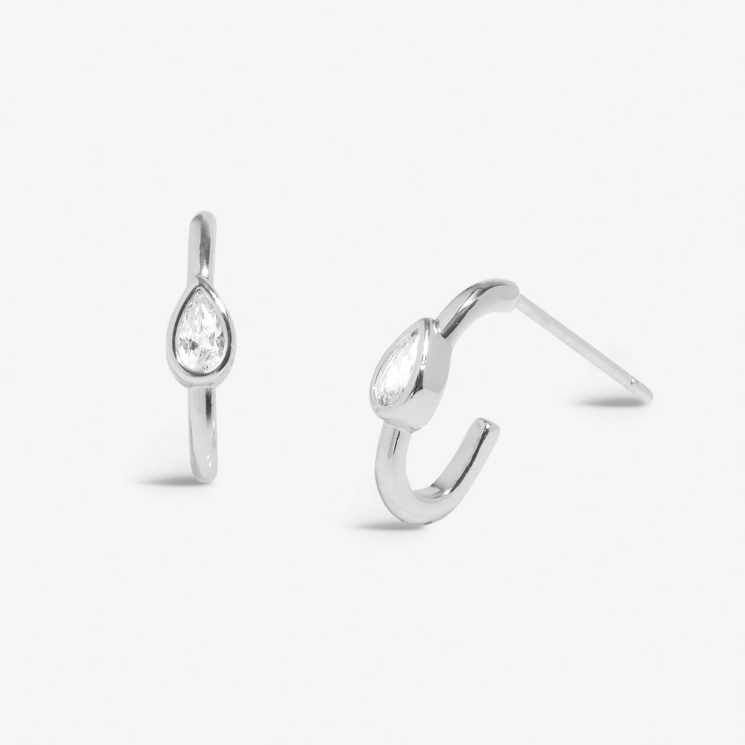 Soul Shine Stack Linked Circles Silver Plated Set of 2 Earrings 8472Joma Jewellery8472