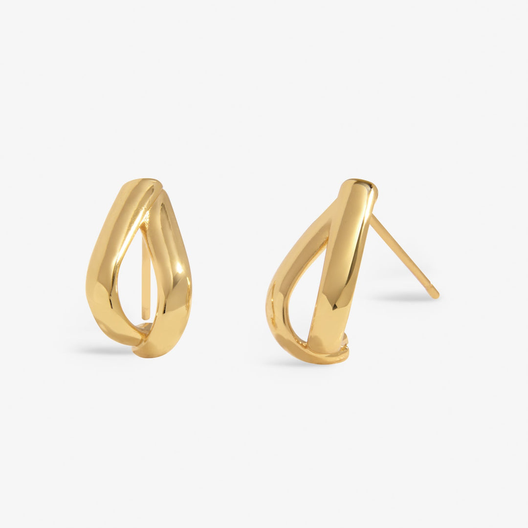 Soul Shine Stack Statement Gold Plated Set of 2 Hoop Earrings 8474Joma Jewellery8474