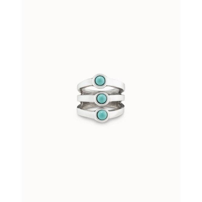 Soul Turquoise Metal Natural Stone RingUNOde50ANI0782TQSMTL12