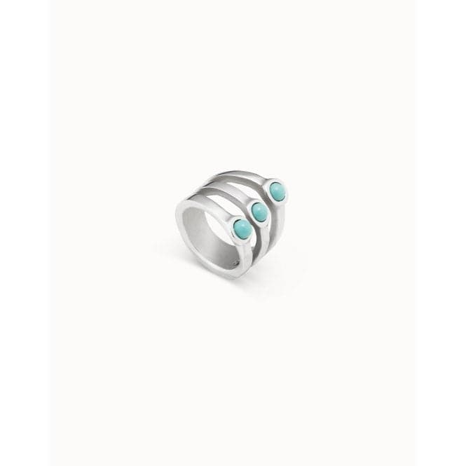 Soul Turquoise Metal Natural Stone RingUNOde50ANI0782TQSMTL12