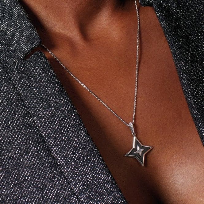 Special Edition Empire Astoria Glitz Onyx Cubic Zirconia Star 24" Necklace 90415ONCKit Heath90415ONC