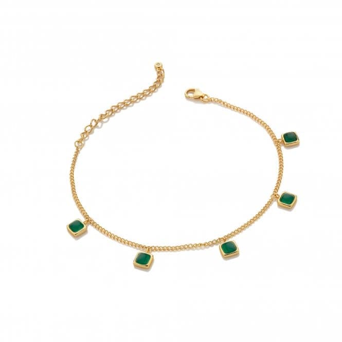 Square Green Agate Bracelet DL663Hot Diamonds x GemstonesDL663