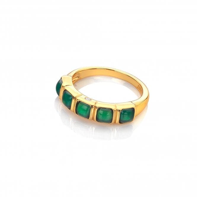 Square Green Agate Ring DR265Hot Diamonds x GemstonesDR265/XS