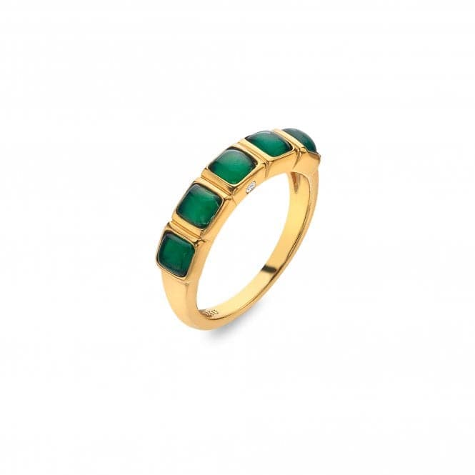 Square Green Agate Ring DR265Hot Diamonds x GemstonesDR265/XS