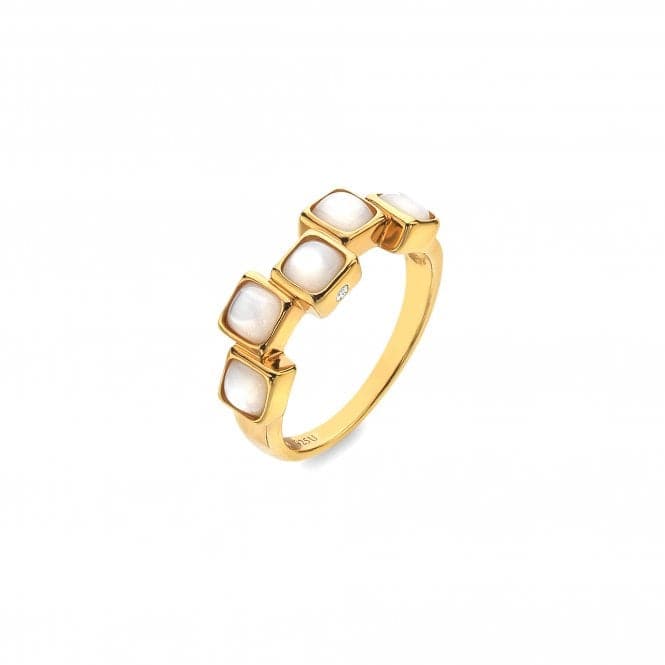 Square Stepped MOP Ring DR267Hot Diamonds x GemstonesDR267/XS