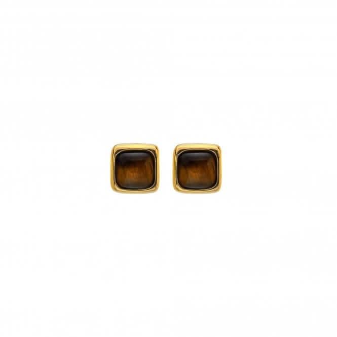 Square Tigers Eye Earrings DE772Hot Diamonds x GemstonesDE772