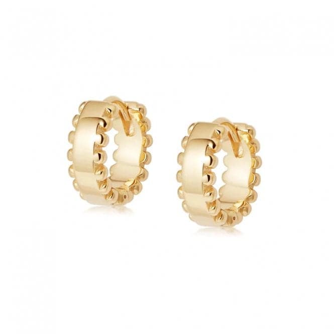 Stacked Beaded Hoop Huggie 18ct Gold Plated Earrings EB8024_GPDaisyEB8024_GP