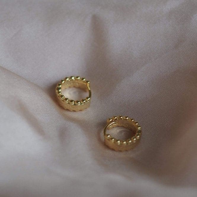 Stacked Beaded Hoop Huggie 18ct Gold Plated Earrings EB8024_GPDaisyEB8024_GP