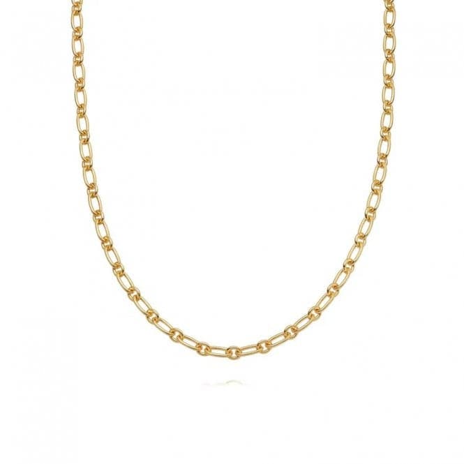 Stacked Linked Chain 18ct Gold Plate Necklace NB8008_GPDaisyNB8008_GP