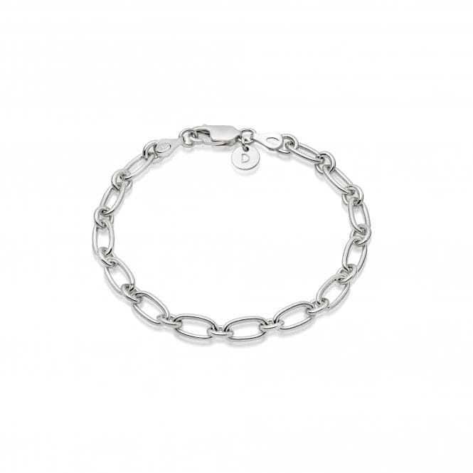 Stacked Linked Chain Sterling Silver Bracelet BRB8004_SLVDaisyBRB8004_SLV