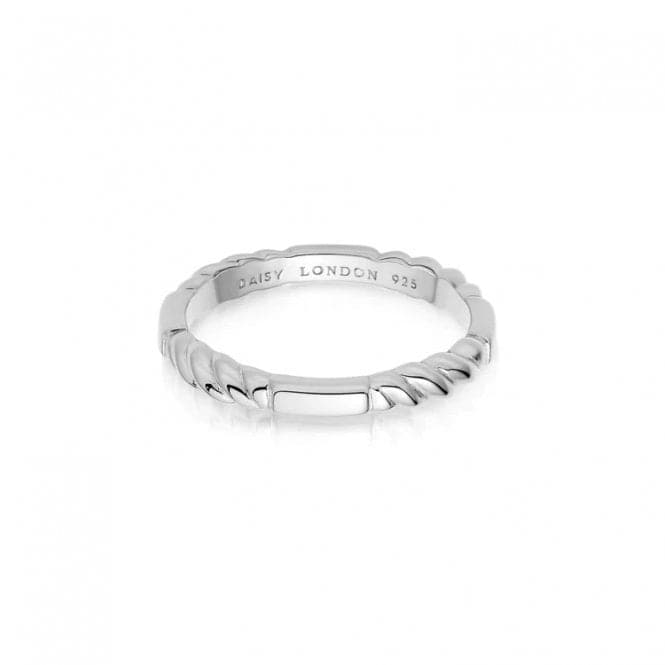 Stacked Rope 18ct Sterling Silver Ring SRB9009_SLVDaisySRB9009_SLV_L