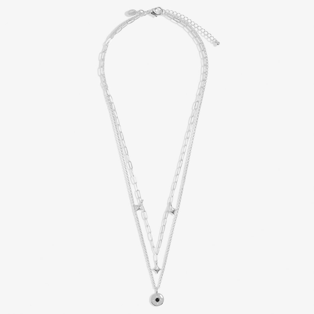 Stacks Of Style Silver Gem Silver Plated Necklace 7824Joma Jewellery7824