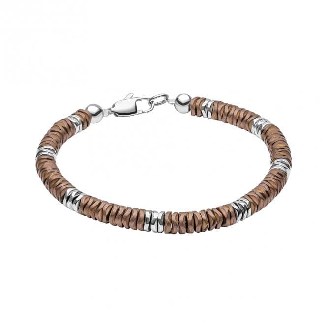 Stainless Steel Bronze Silver Bracelet B5458Fred BennettB5458