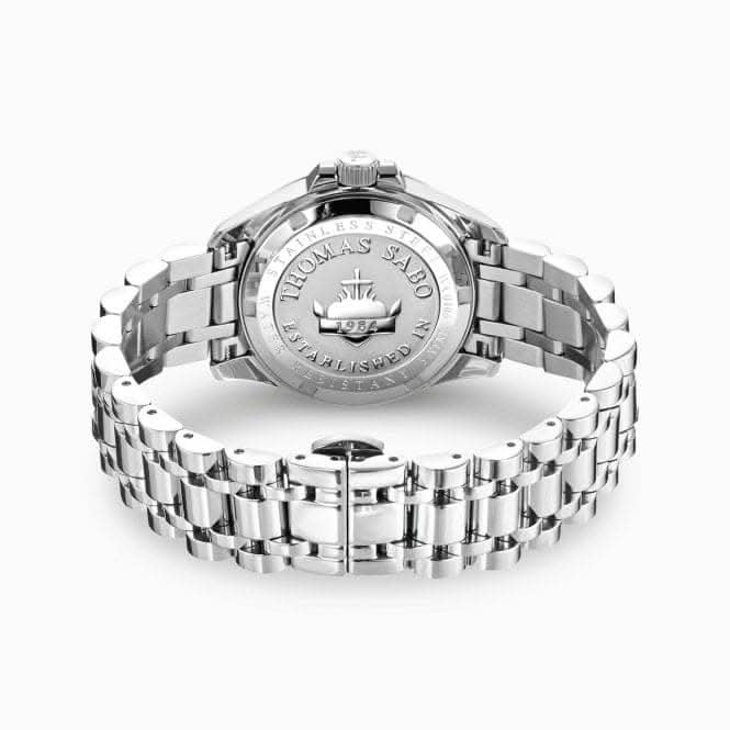 Stainless Steel Case Divine Black White Stones Watch WA0406 - 201 - 203Thomas Sabo WatchesWA0406 - 201 - 203