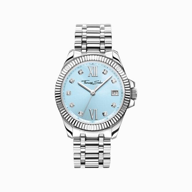 Stainless Steel Case Divine Blue White Stones Watch WA0405 - 201 - 209Thomas Sabo WatchesWA0405 - 201 - 209