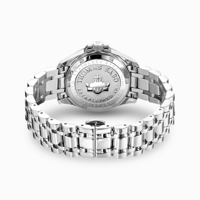 Stainless Steel Case Divine Burgundy White Stones Watch WA0407 - 201 - 212Thomas Sabo WatchesWA0407 - 201 - 212