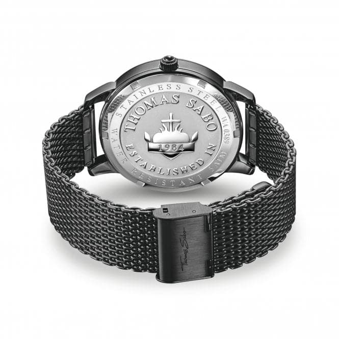 Stainless Steel Dial Black Elements Of Nature Mens Watch WA0389 - 202 - 203Thomas Sabo WatchesWA0389 - 202 - 203