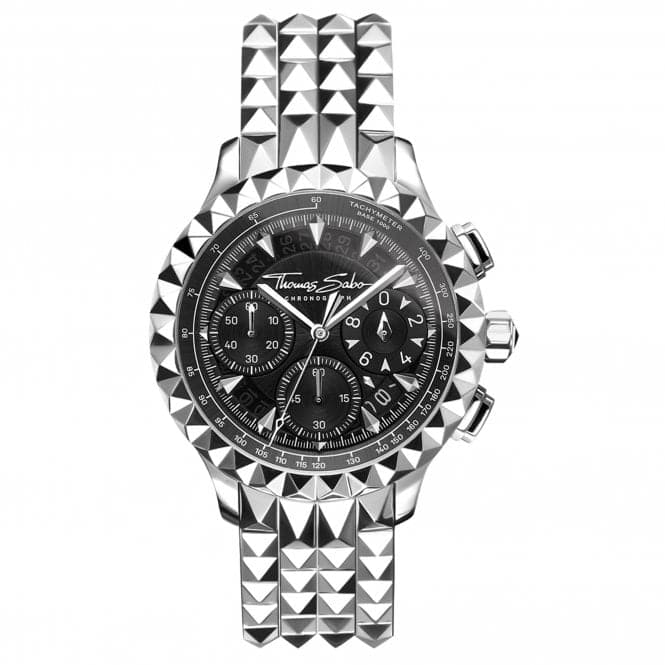 Stainless Steel Dial Black Statement Mens Watch WA0358 - 201 - 203Thomas Sabo WatchesWA0358 - 201 - 203