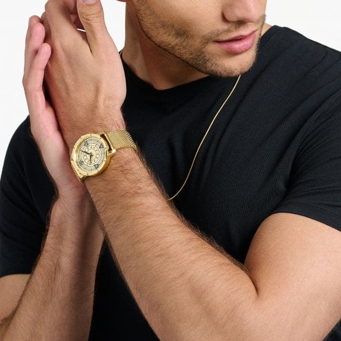 Stainless Steel Dial Gold - Coloured Elements Of Nature Mens Watch WA0388 - 264 - 207Thomas Sabo WatchesWA0388 - 264 - 207