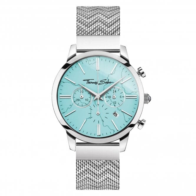 Stainless Steel Dial Turquoise Watch Unisex WA0366 - 201 - 215Thomas Sabo WatchesWA0366 - 201 - 215