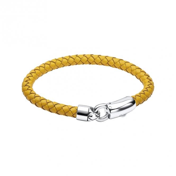 Stainless Steel Mustard Yellow Leather Bracelet B5459Fred BennettB5459