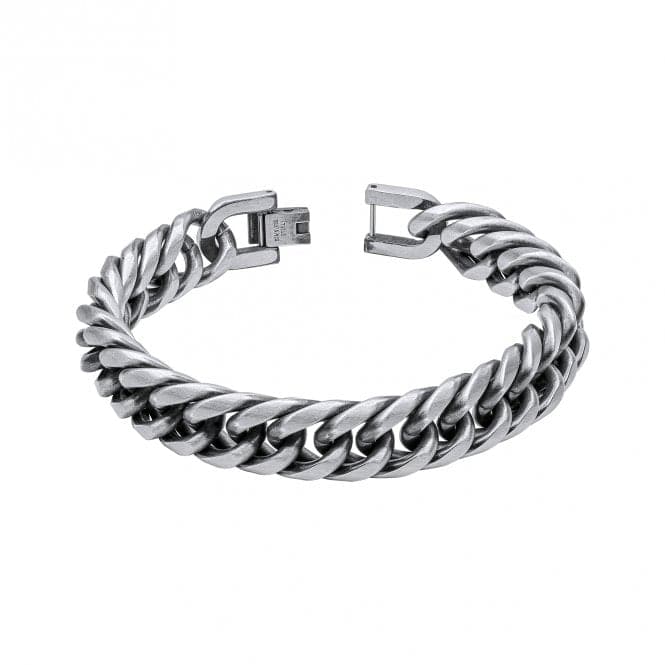 Stainless Steel Oxidised Heavy Weight Foxtail Bracelet B5454Fred BennettB5454