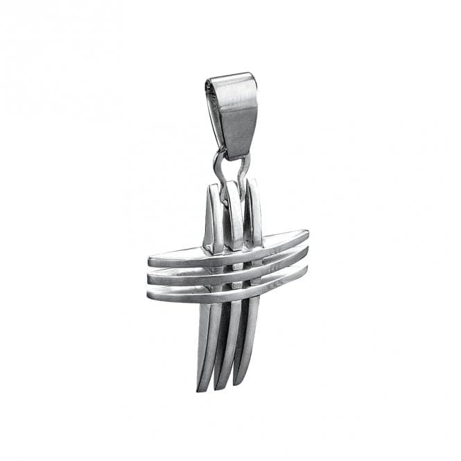 Stainless Steel Triple Bar Cross Pendant P2563XFred BennettP2563X