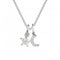 Star and Moon Zirconia Necklace 9409CZDew9409CZ