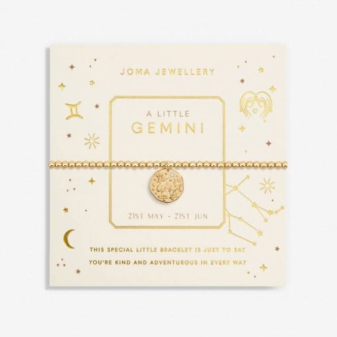 Star Sign A Little Gemini Gold Plated 17.5cm Stretch Bracelet 6794Joma Jewellery6794