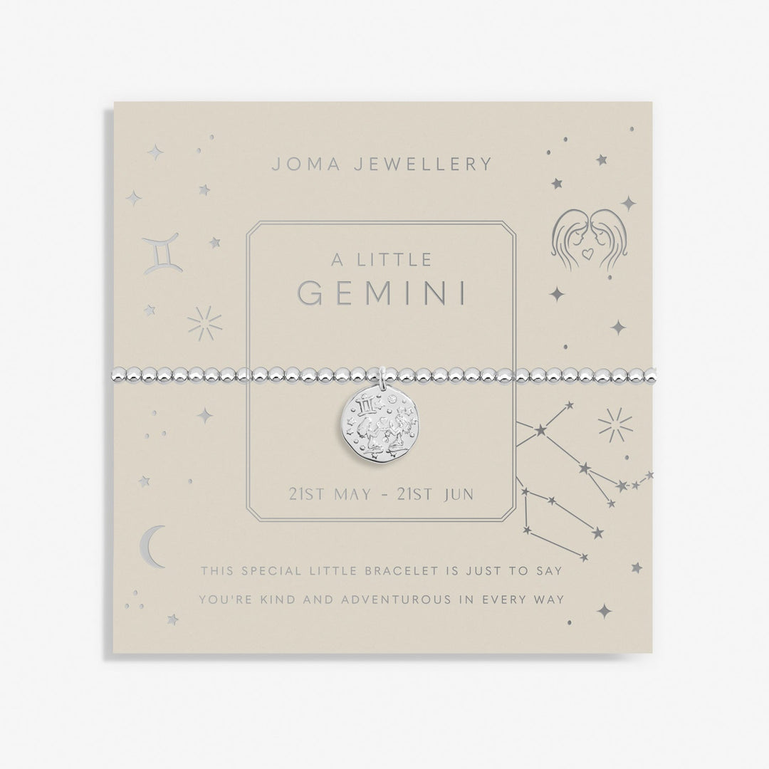 Star Sign A Little Gemini Silver Plated Bracelet 7435Joma Jewellery7435