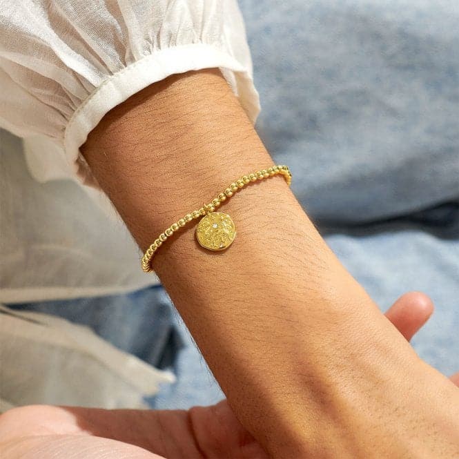 Star Sign A Little Leo Gold Plated 17.5cm Stretch Bracelet 6795Joma Jewellery6795