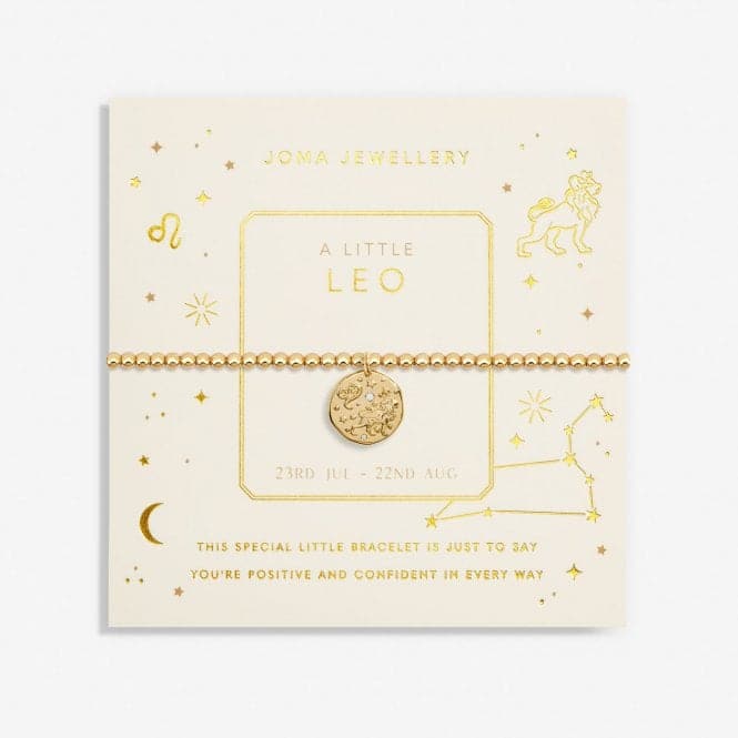 Star Sign A Little Leo Gold Plated 17.5cm Stretch Bracelet 6795Joma Jewellery6795