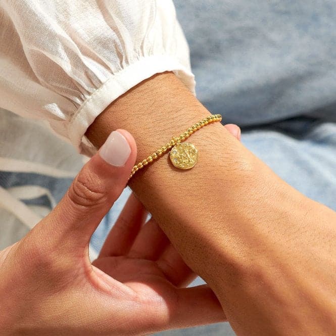 Star Sign A Little Libra Gold Plated 17.5cm Stretch Bracelet 6797Joma Jewellery6797