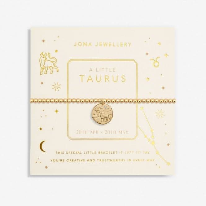 Star Sign A Little Taurus Gold Plated 17.5cm Stretch Bracelet 6804Joma Jewellery6804