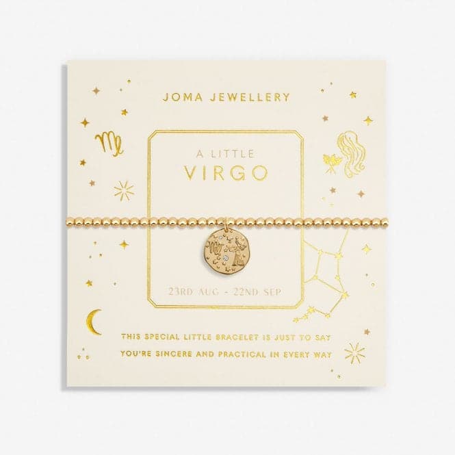 Star Sign A Little Virgo Gold Plated 17.5cm Stretch Bracelet 6796Joma Jewellery6796