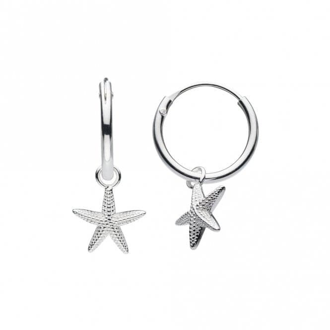 Starfish 13mm Sleeper Hoop Earrings 6374HPDew6374HP