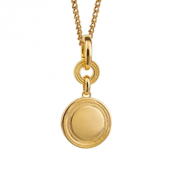 Statement Gold Plated Disc Pendant P5268BeginningsP5268