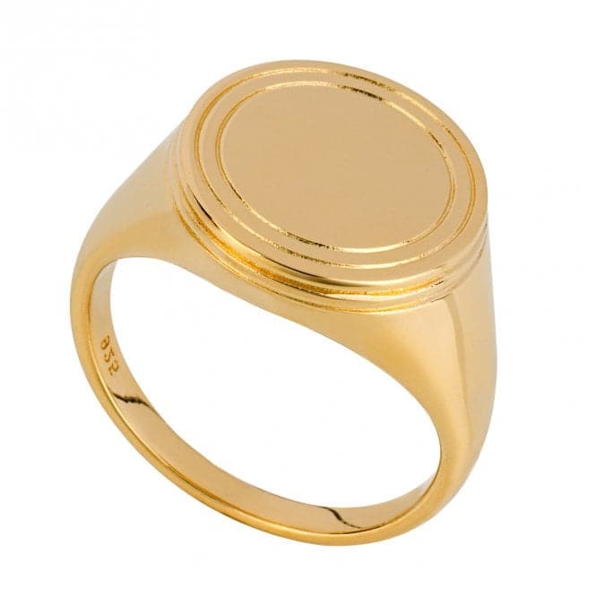 Statement Gold Plated Signet Ring R3829BeginningsR3829 50