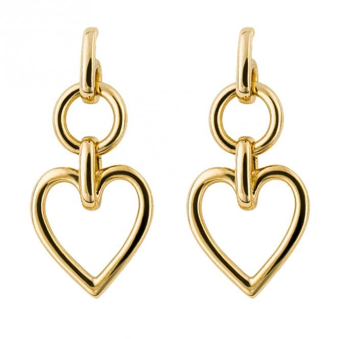 Statement Open Heart Gold Plated Earrings E6266BeginningsE6266