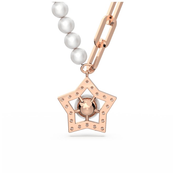 Stella Crystal Star White Rose Gold - tone Plated Pendant 5645381Swarovski5645381