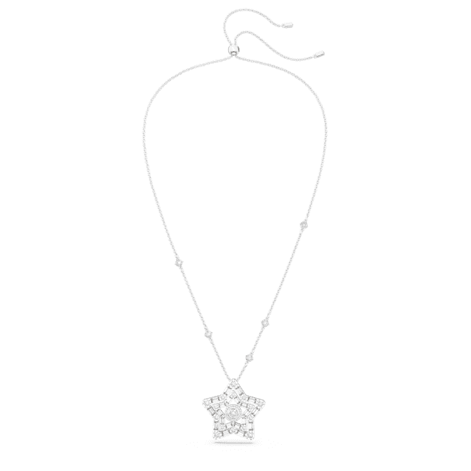 Stella Mixed Cuts Star White Rhodium Plated Pendant 5639024Swarovski5639024