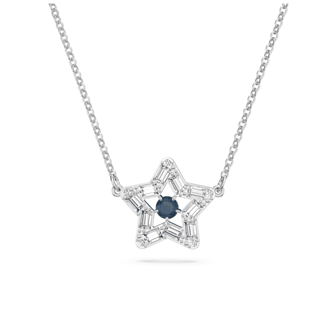 Stella Star Blue Rhodium Plated Pendant 5639186Swarovski5639186