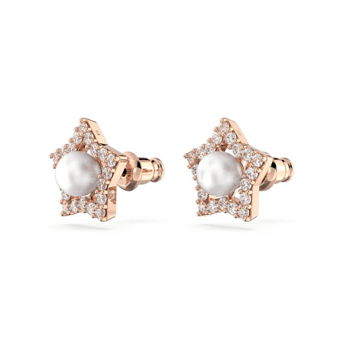 Stella Stud Crystal Star White Rose Gold - tone Plated Earrings 5645465Swarovski5645465