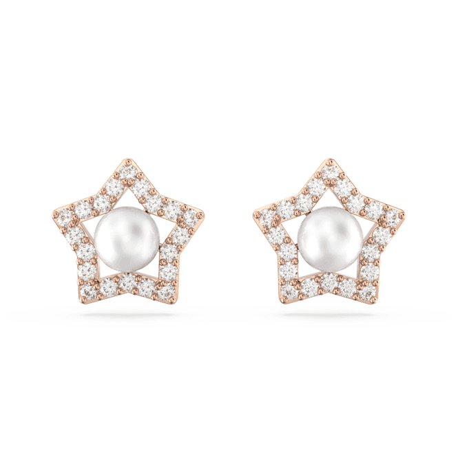 Stella Stud Crystal Star White Rose Gold - tone Plated Earrings 5645465Swarovski5645465